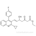 6-Heptenoik asit, 7- [2-siklopropil-4- (4-florofenil) -3-kinolinil] -5-hidroksi-3-okso-, etilester, (57187664,6E) - CAS 148901-69-3